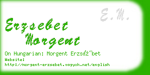 erzsebet morgent business card